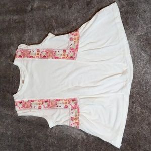 Free People Marcy embroidered peplum sleeveless top